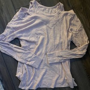 Cold shoulder light weight sweater